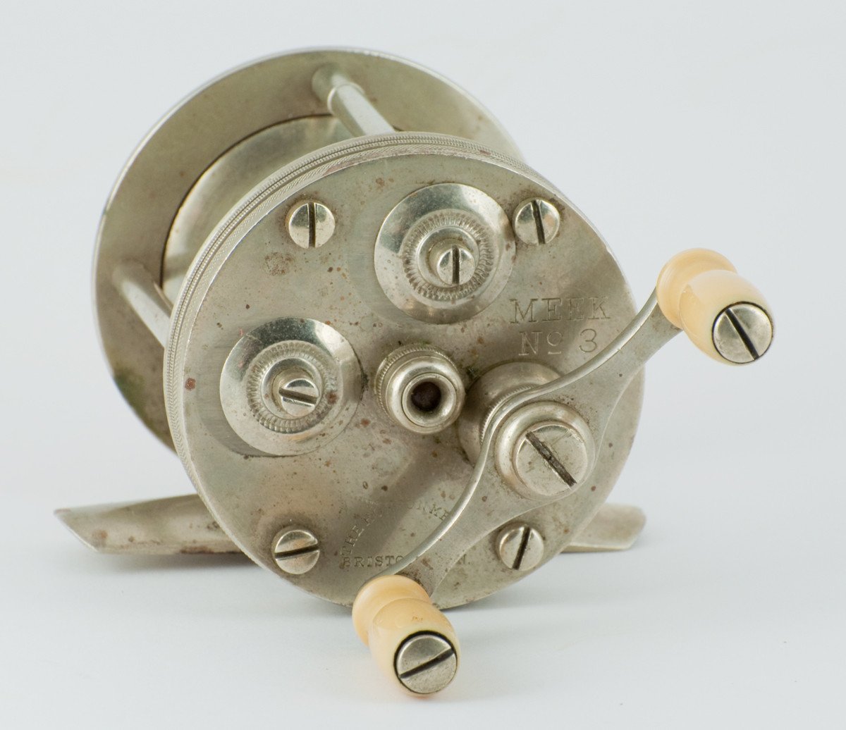 Horton Meek No. 3 Nickel Silver Baitcasting Reel