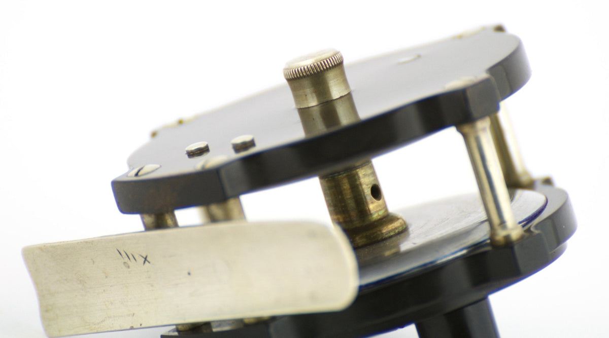 William Mills & Son Original "Fairy" Raised Pillar / Hard Rubber Fly Reel 