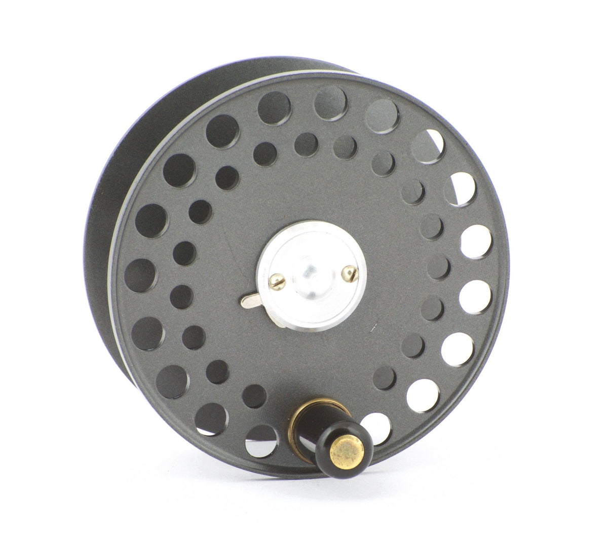 Hardy St. George 3" spare spool with leather case 