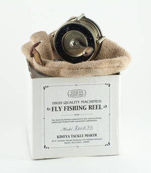 Kineya Reed 33 Nickel Silver Raised Pillar Fly Reel - LHW Mint