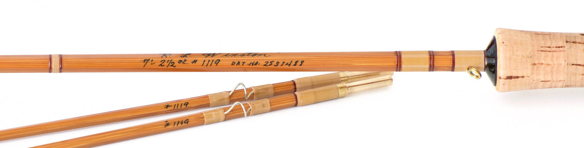 R.L. Winston Leetle Feller Bamboo Rod 7' 2/2 #3 - handle grip and reel seat detail
