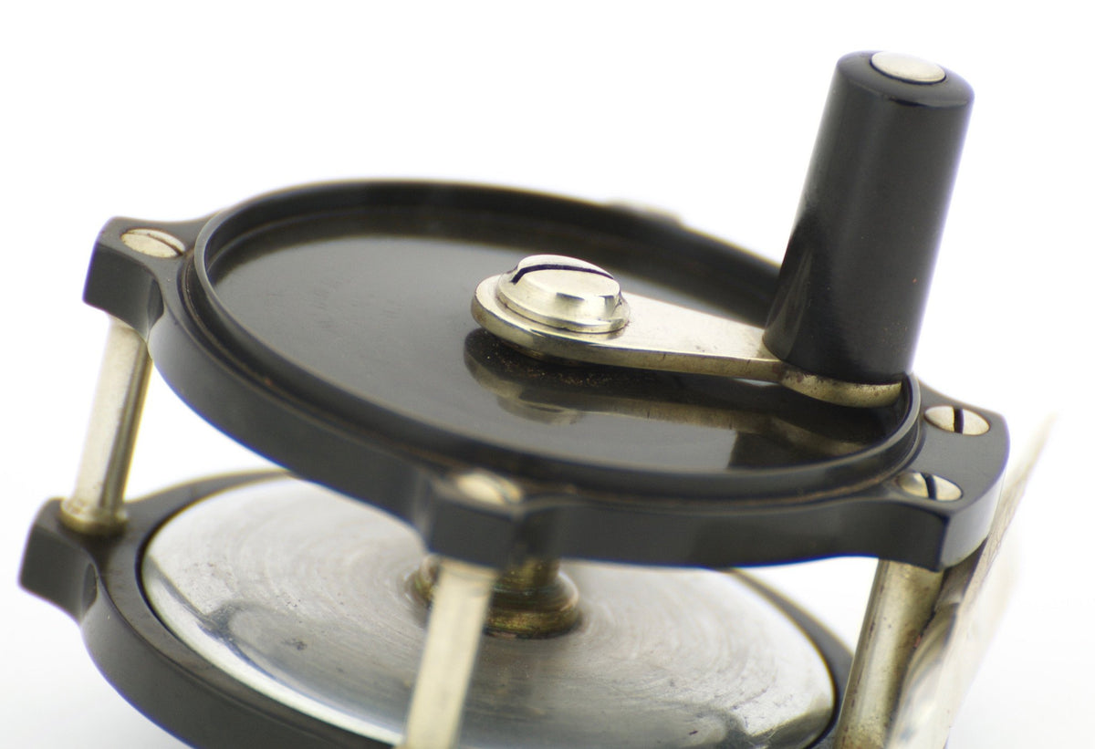 William Mills & Son Original "Fairy" Raised Pillar / Hard Rubber Fly Reel 