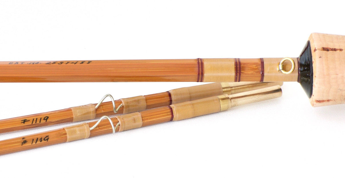R.L. Winston Leetle Feller Bamboo Rod 7' 2/2 #3 - maker signature and rod markings