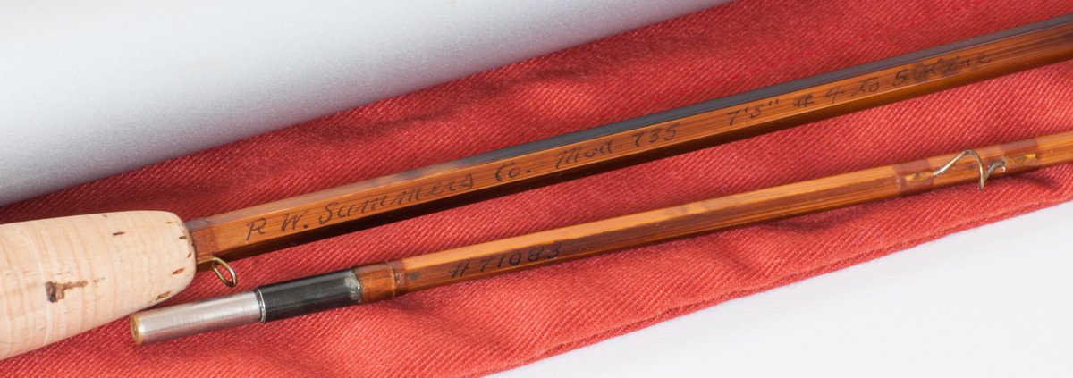 Bob Summers Model 735 Bamboo Rod 7'3" 2/1 #4/5 - handle grip and reel seat detail
