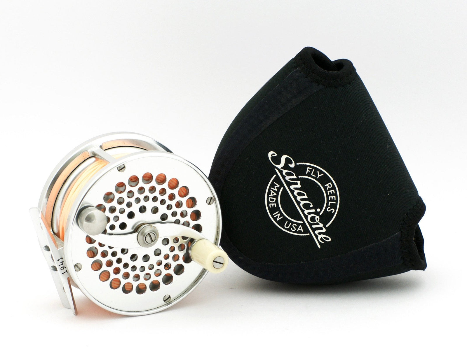 Joe Saracione 3 1/4" Wide Mark IV Trout Fly Reel - RHW Silver 