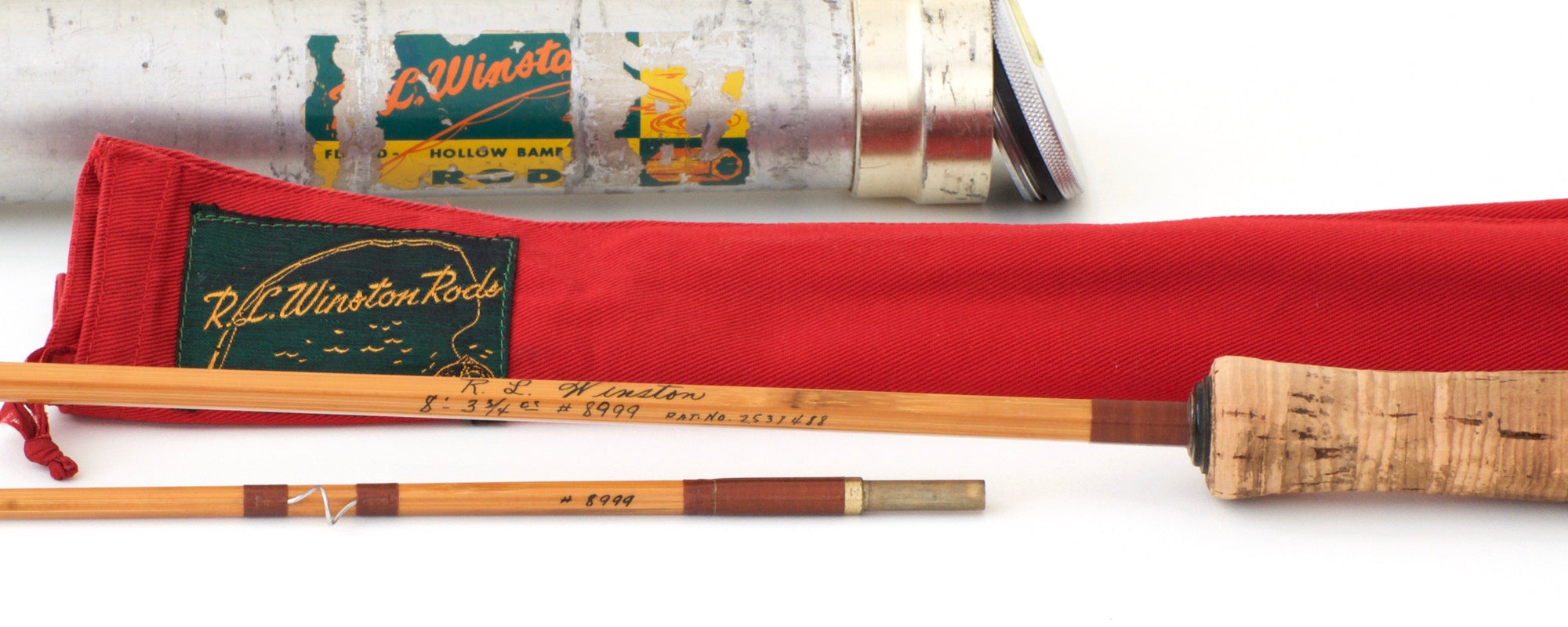 R.L. Winston Bamboo Rod 8' 2/1 #4/5 - handle grip and reel seat detail