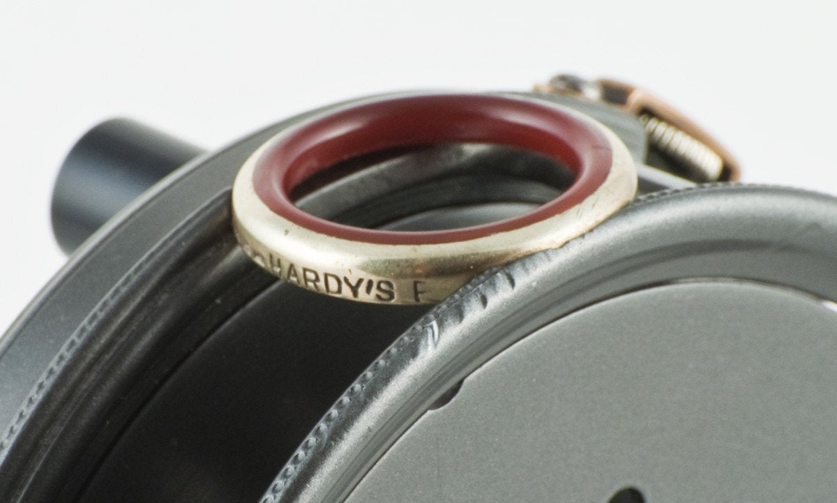 Hardy Perfect 3 3/8" 1912 fly reel - red agate