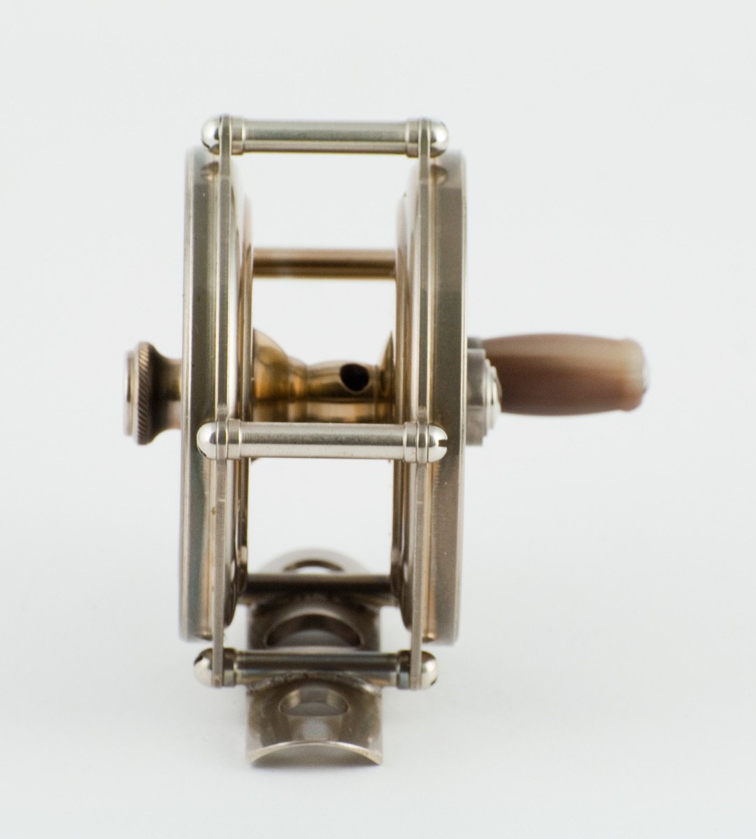 Kineya Reed 33 Nickel Silver Raised Pillar Fly Reel - LHW Mint