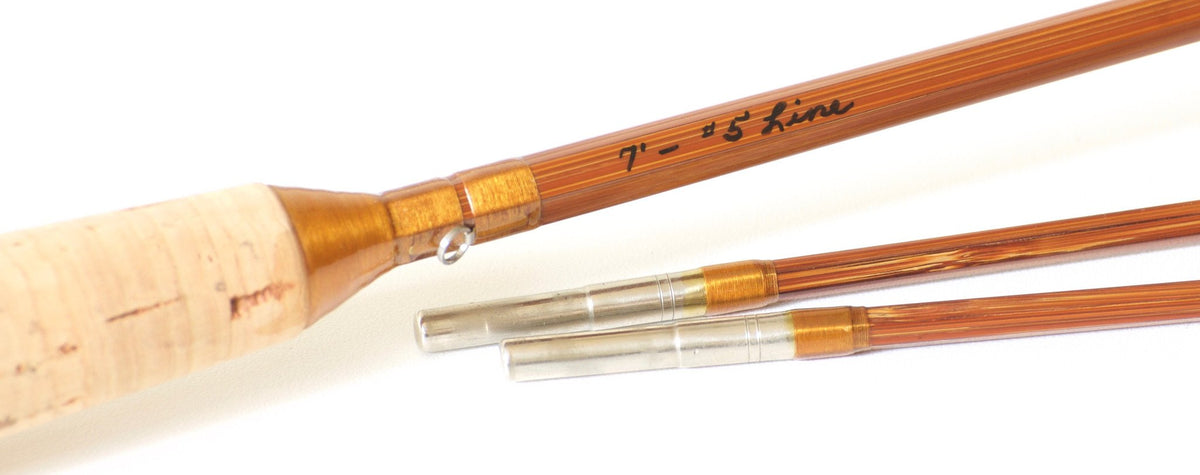 Phillipson Peerless 7' 5wt Bamboo Rod - handle grip and reel seat detail