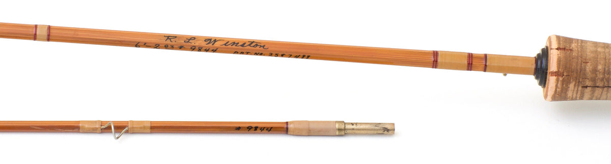 R.L. Winston "Leetle Feller" Bamboo Rod 6' 2/1 #3 - rod sections with wraps