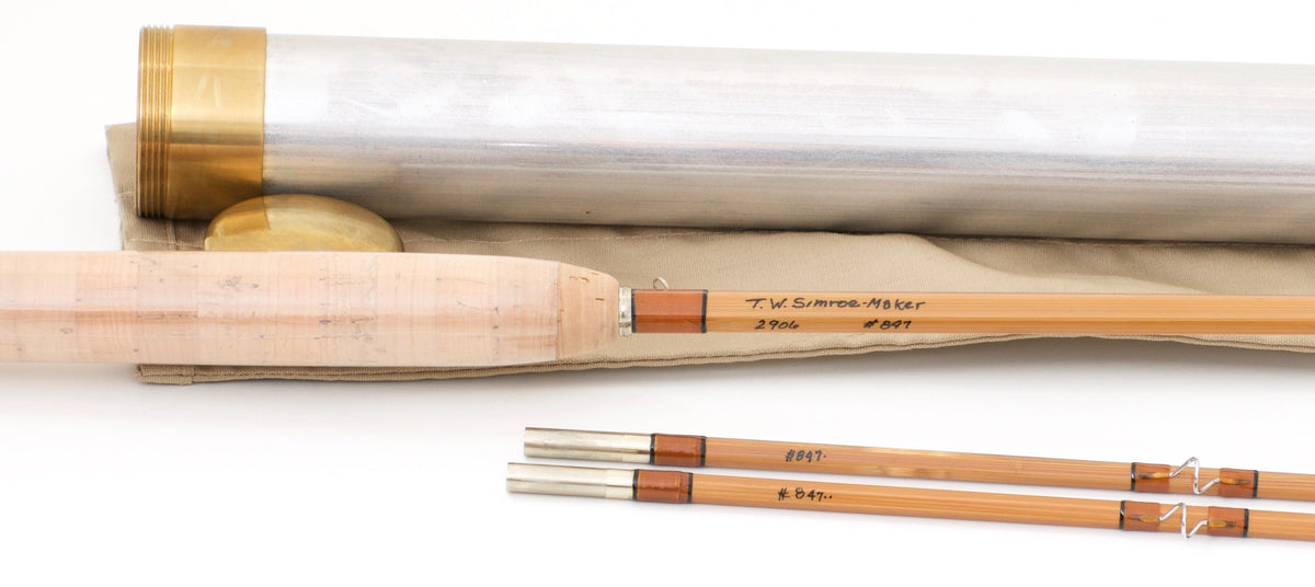 Simroe, Ted -- 9' 6wt Bamboo Rod (New!) - handle grip and reel seat detail