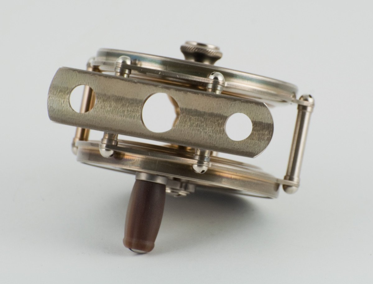 Kineya Reed 33 Nickel Silver Raised Pillar Fly Reel - LHW Mint