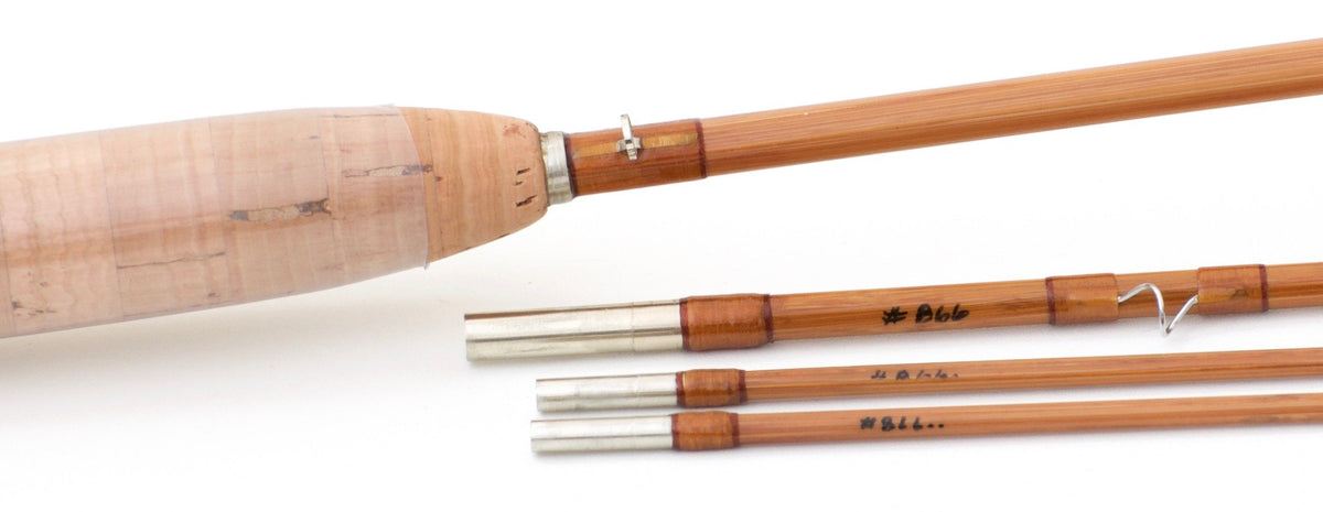 Simroe, Ted -- 7' 3/2 3wt Bamboo Rod - rod sections with wraps and hardware