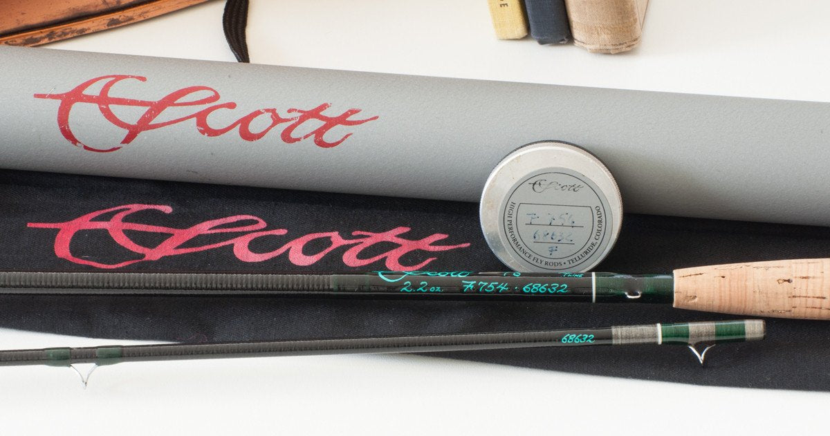 black bear fly fishing fiberglass pack rod Scott Fiberglass Fly Rod - Black Model F754