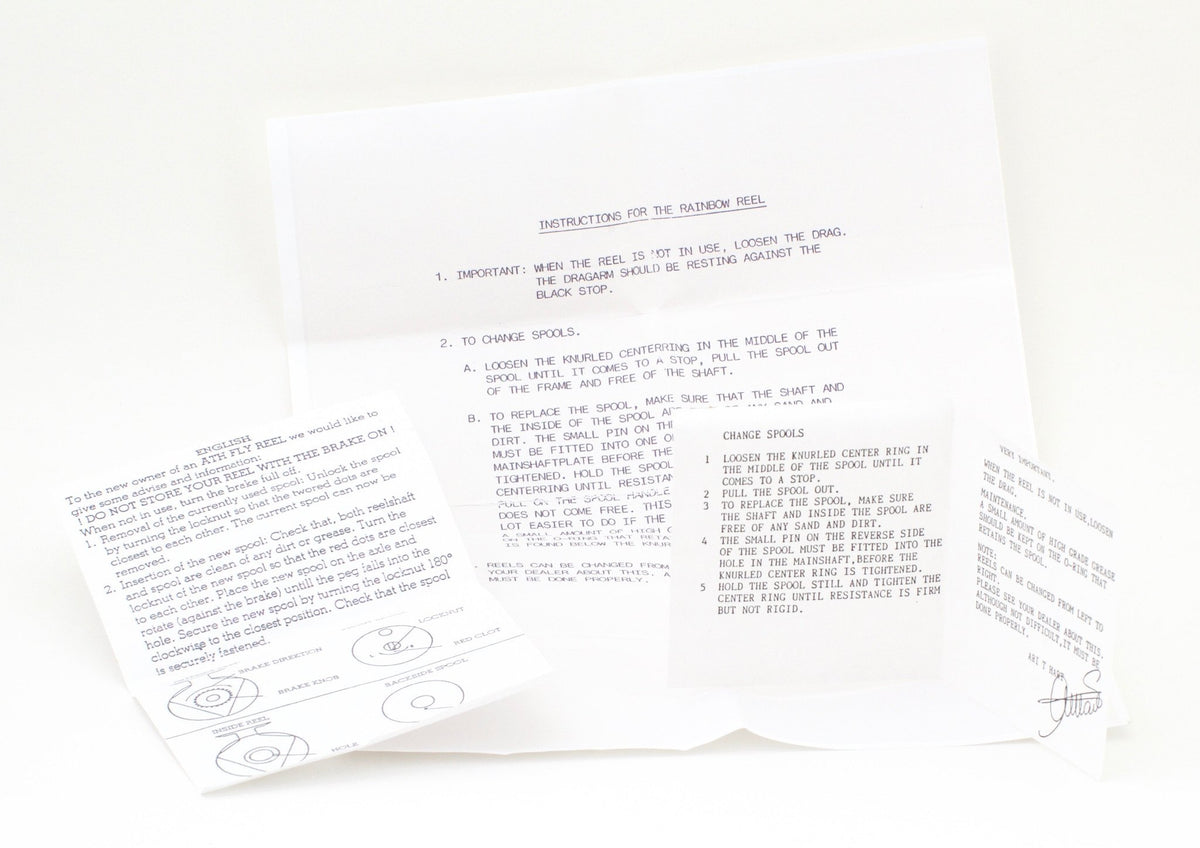 Ari 't Hart Rainbow Fly Reel