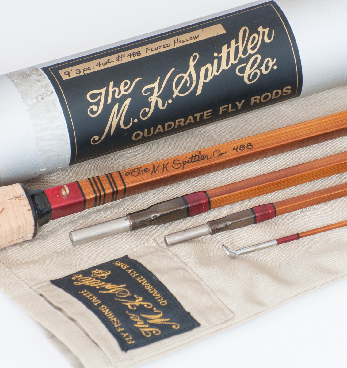 Spittler, MK -- Hollowbuilt Quad Bamboo Rod -- 9' 3/2 4wt 