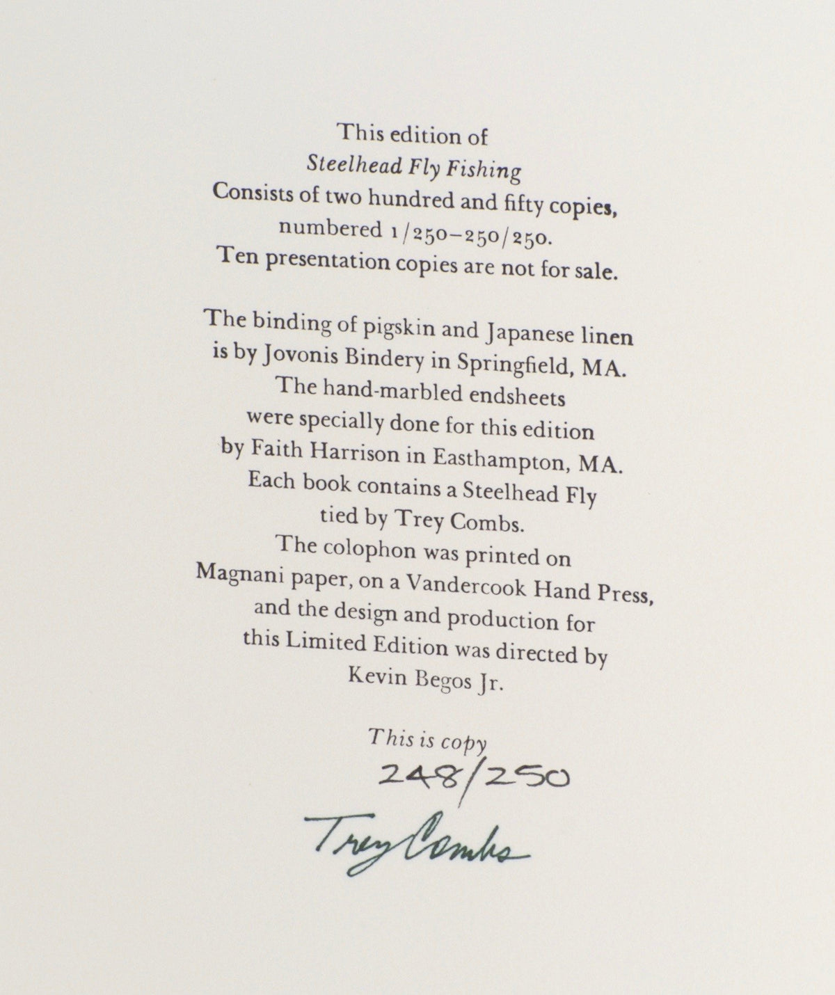 Combs, Trey - Steelhead Fly Fishing (Limited Edition)