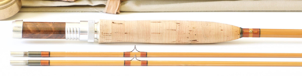 Jim Schaaf Dickerson Model 7613 Bamboo Fly Rod 7'6" 2/2 #4/5 - maker signature and rod markings