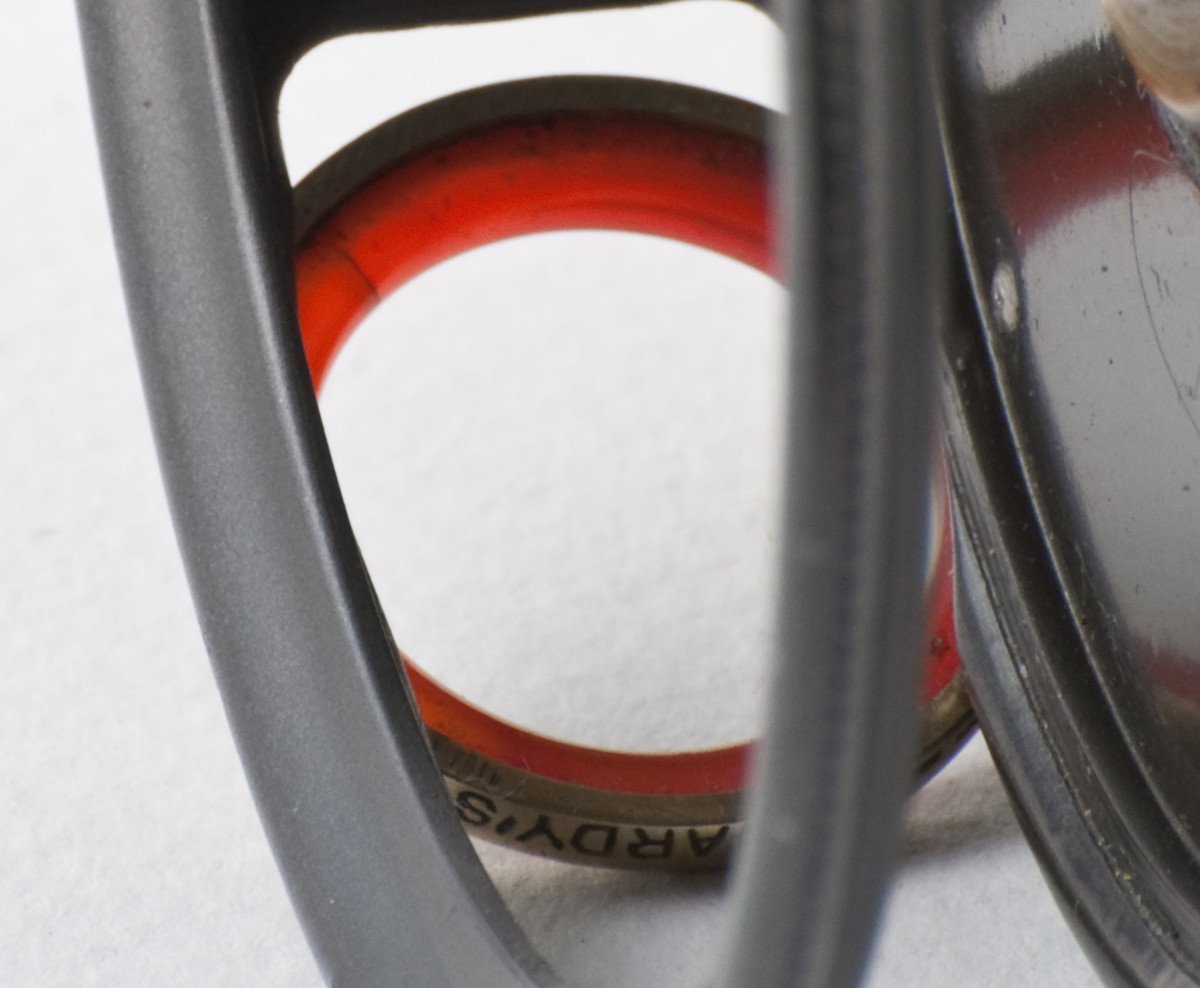 Hardy Perfect 3 3/8" 1912 fly reel - red agate