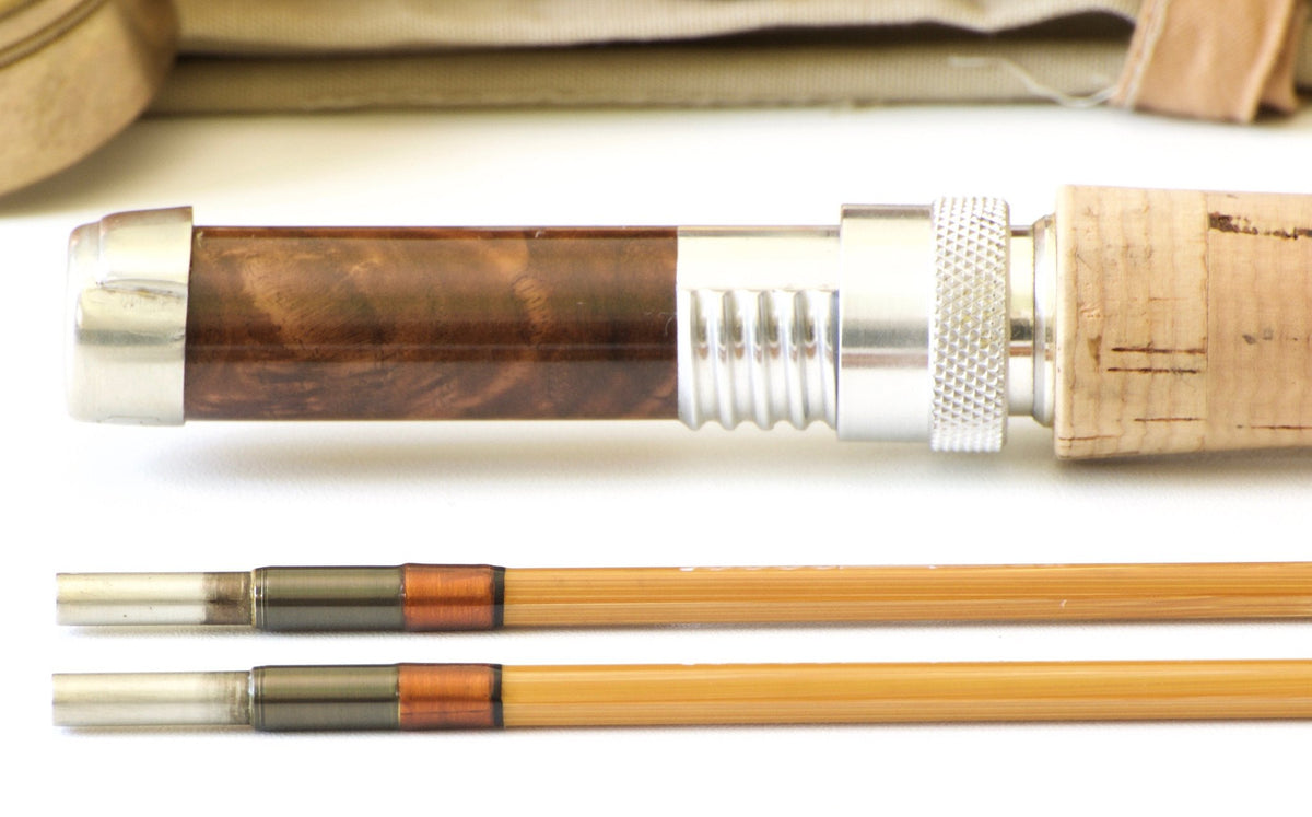 Jim Schaaf Dickerson Model 7613 Bamboo Fly Rod 7'6" 2/2 #4/5 - ferrules and tip tops detail