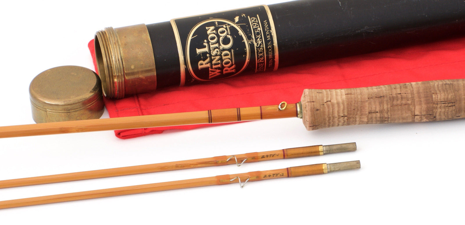 R.L. Winston Bamboo Rod 7' 2/2 #4 - handle grip and reel seat detail