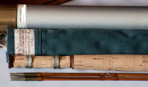 Bob Summers Midge Deluxe Bamboo Rod 6'4" 2/2 #4 - rod sections with guides and wraps