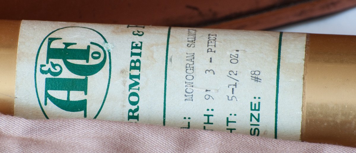 Abercrombie & Fitch "Monogram Salmon" 9' 8wt fiberglass rod 