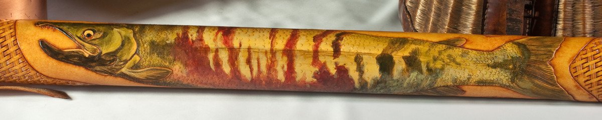 Annie Margarita Leather Rod Case - Chum Salmon