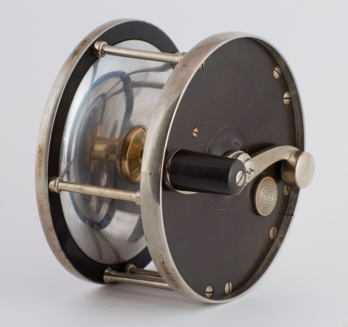 Edward Vom Hofe Model 423 Restigouche 6/0 Fly Reel with Leather Case - LHW