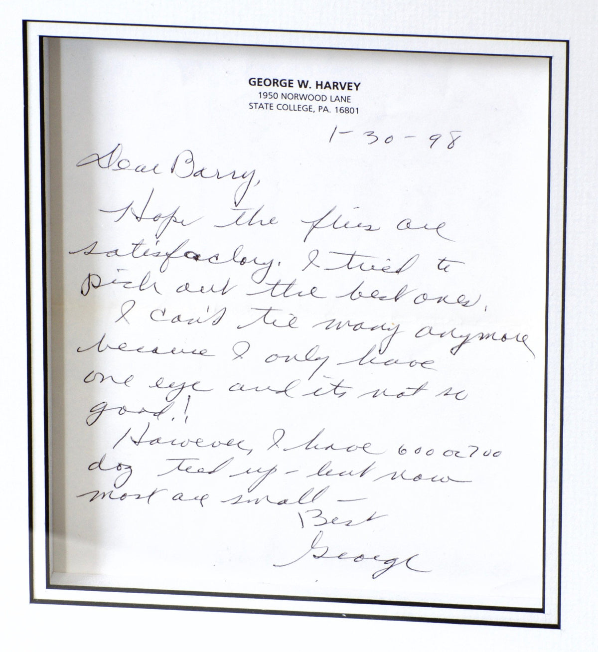 Harvey, George - Shadowbox Framed Flies