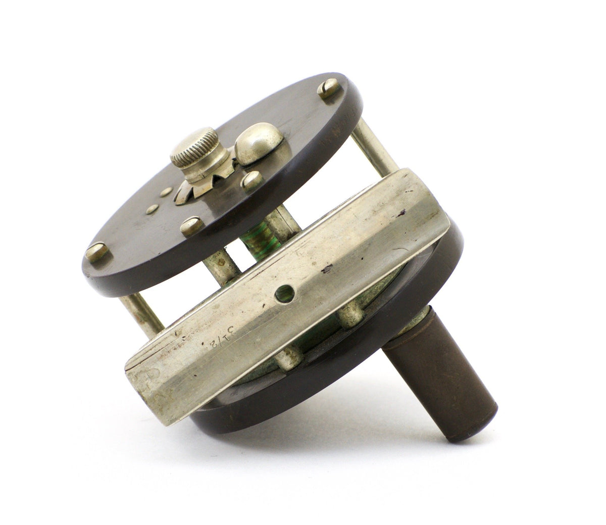 Julius Vom Hofe Ebonite Rimmed Fly Reel (Size 3 1/2)