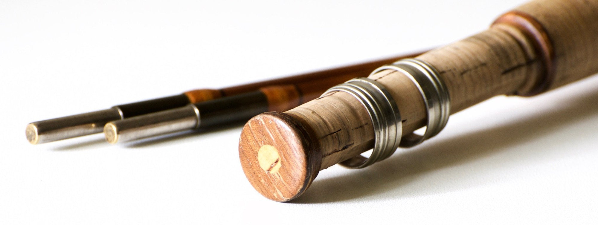 Bob Summers Model 275 Deluxe Bamboo Rod 7'6" 2/2 #4 - handle grip and reel seat detail