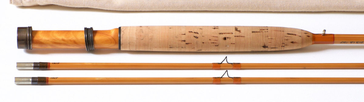 Mario Wojnicki / Scott Rod Co. 7' 2/2 #3 HB Hex Bamboo Rod - maker signature and rod markings