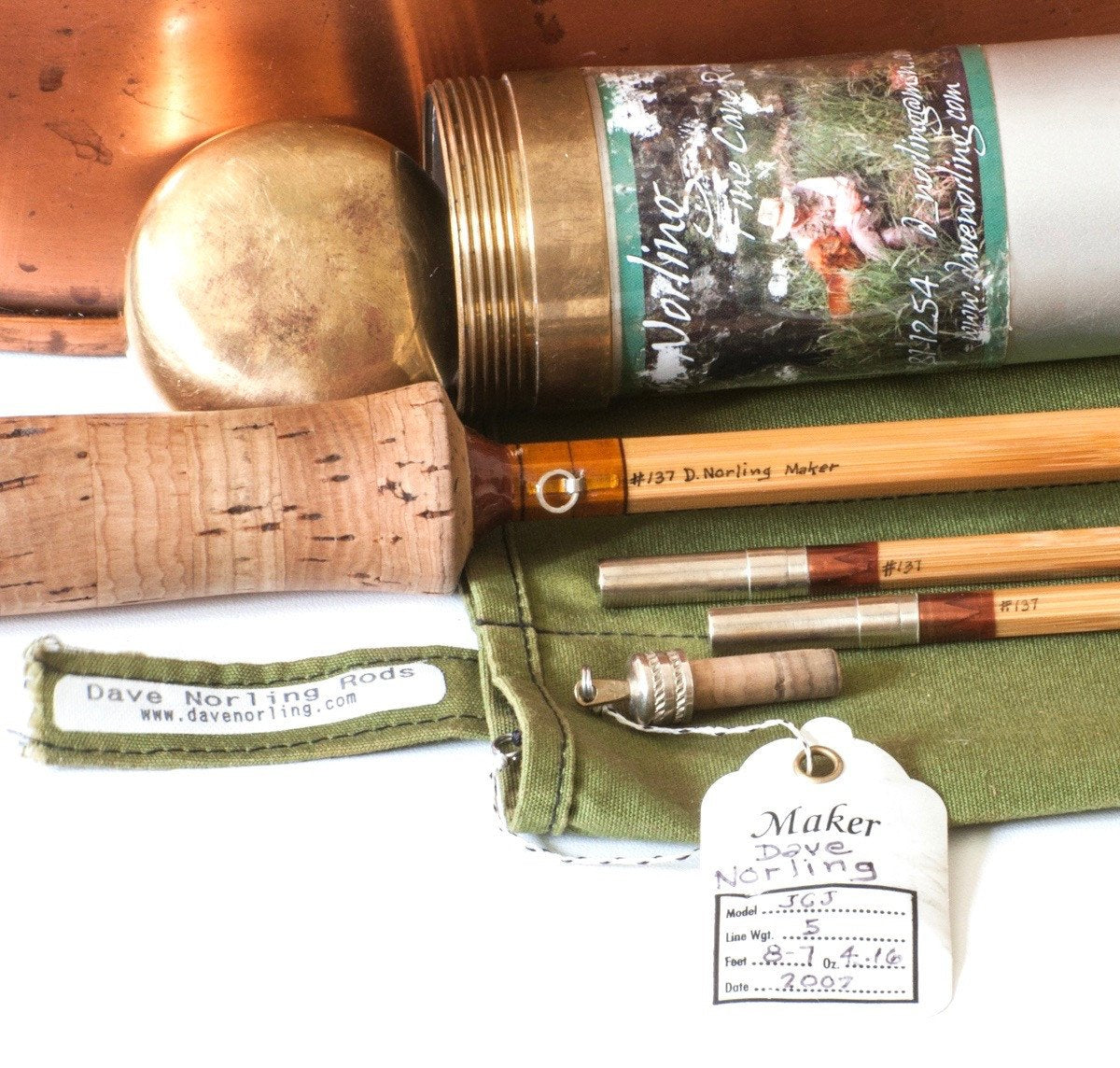 Norling, Dave - Hollowbuilt Bamboo Rod - 8'7 2/2 5wt 