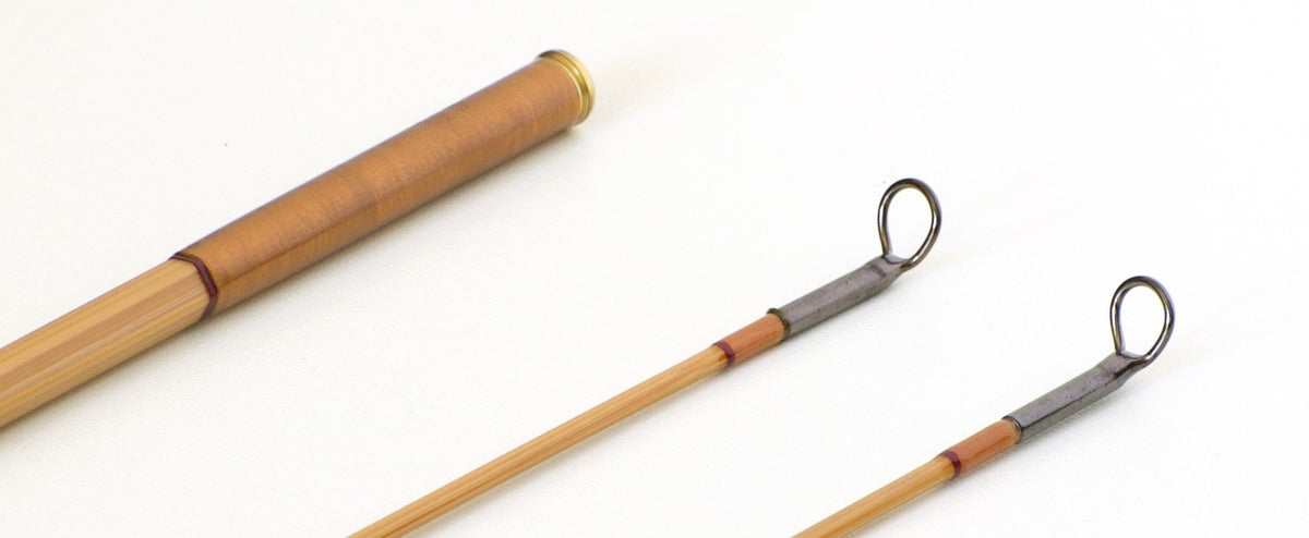 R.L. Winston Bamboo Rod 8'6" 2/2 #7 - rod sections with guides and wraps