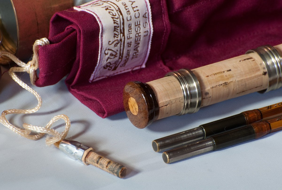 Bob Summers Model 735 Deluxe Bamboo Rod 7'3" 2/2 #4/5 - handle grip and reel seat detail