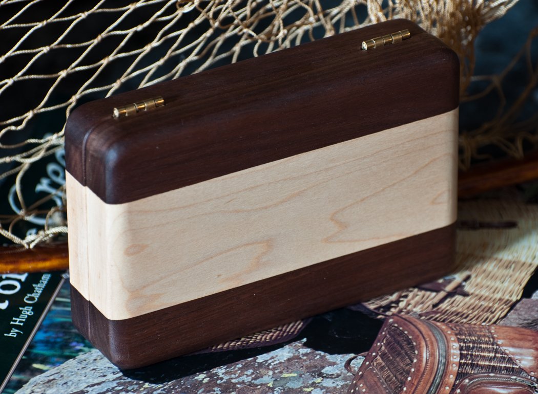 Jay Spencer Fly Box - Black Walnut and Hard Maple (4x6) 