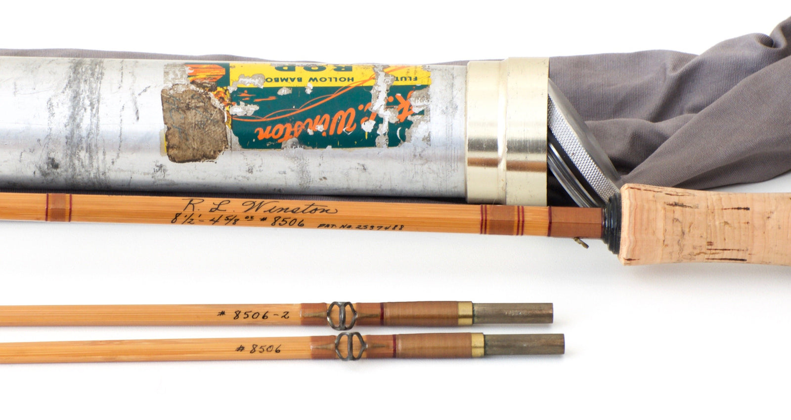 R.L. Winston Bamboo Rod SF era 8'6" 2/2 #6 - handle grip and reel seat detail
