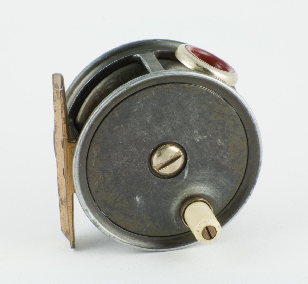 JW Young 2 1/2" Pattern 1 red agate fly reel 