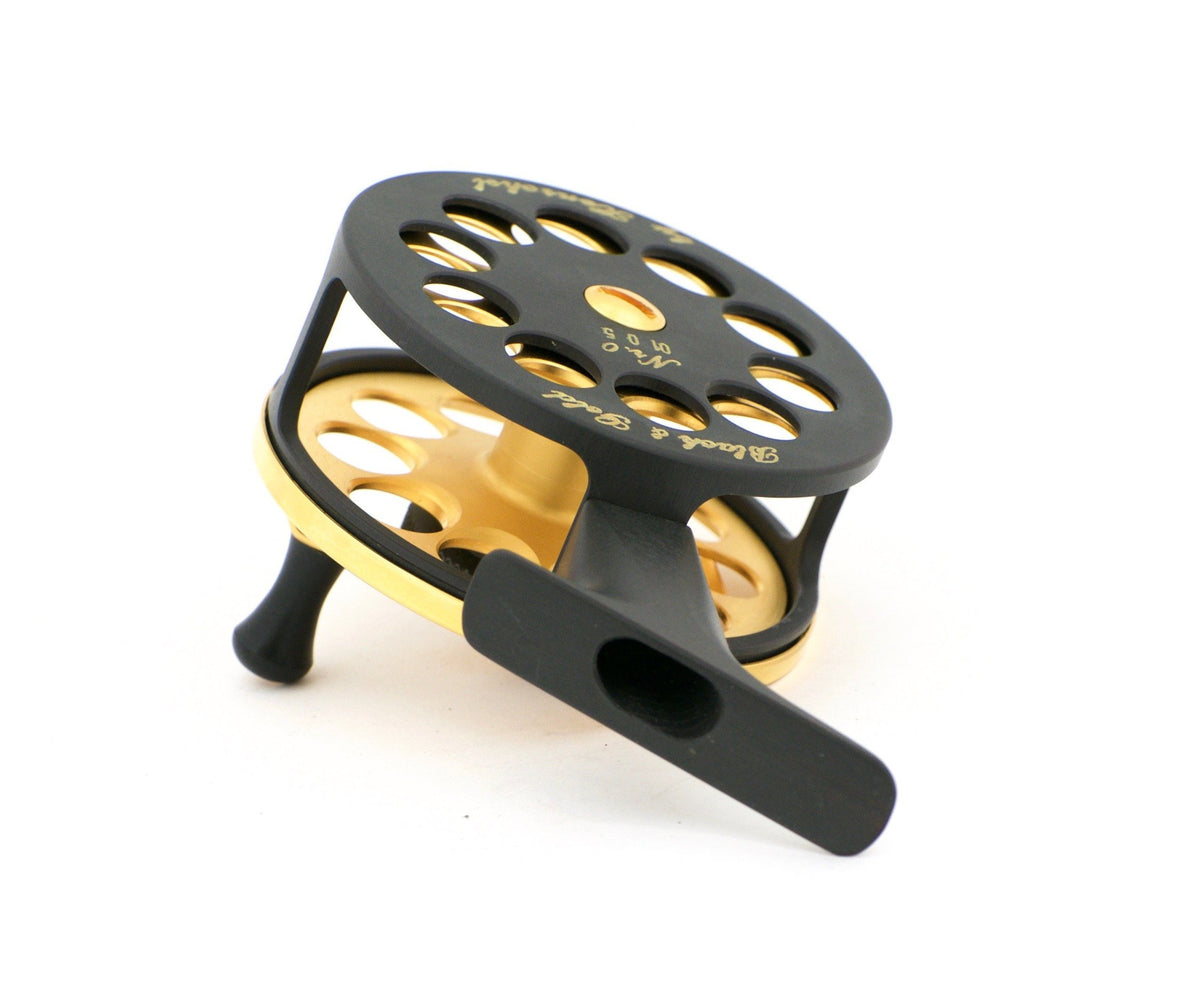 Henschel No. 0 Black & Gold Anti-Reverse Fly Reel