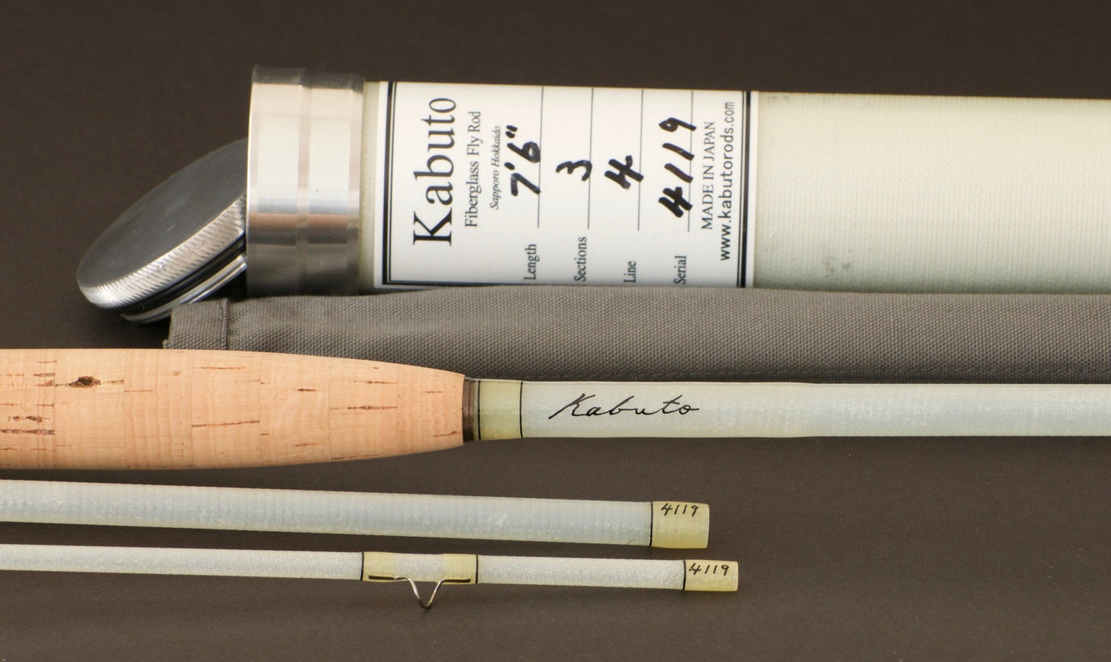 Kabuto 7'6 4wt 3 pc. Fiberglass Rod 