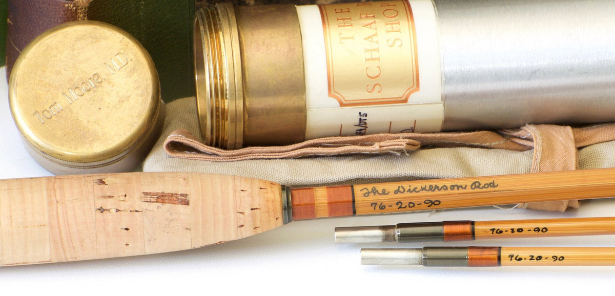 Jim Schaaf Dickerson Model 7613 Bamboo Fly Rod 7'6" 2/2 #4/5 - handle grip and reel seat detail