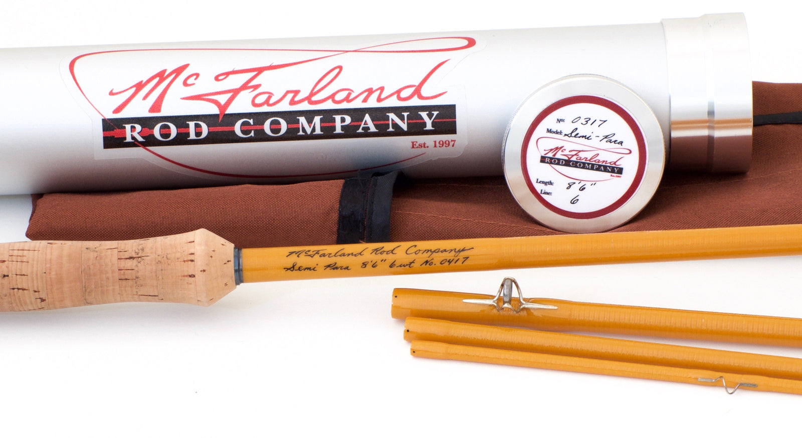 McFarland, Mike - 8'6 6wt 4 pc Fiberglass Fly Rod 