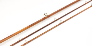Bob Summers Deluxe Model 856 Bamboo Rod 8' 2/2 #5/6 - rod sections with guides and wraps