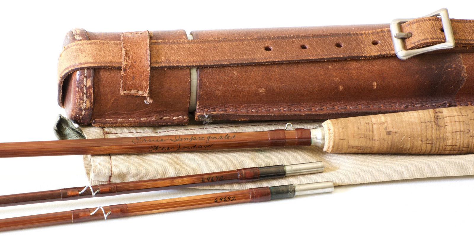 Orvis Wes Jordan 8'6 8wt Bamboo Rod with Leather Tube