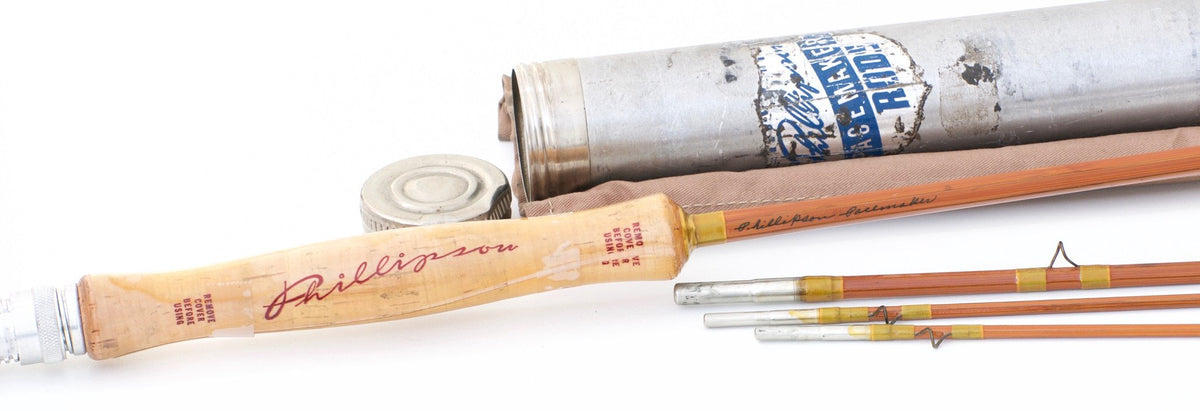 Phillipson Pacemaker Bamboo Rod 8' 3/2 5wt - handle grip and reel seat detail