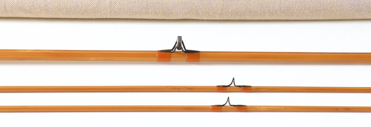 Mario Wojnicki / Scott Rod Co. 7' 2/2 #3 HB Hex Bamboo Rod - rod sections with wraps and hardware