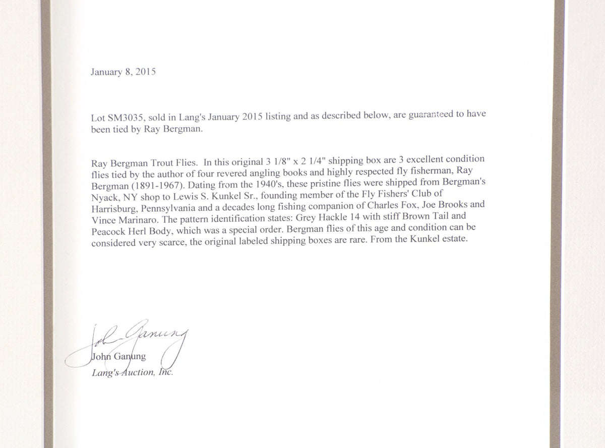 Bergman, Ray - Framed Flies 