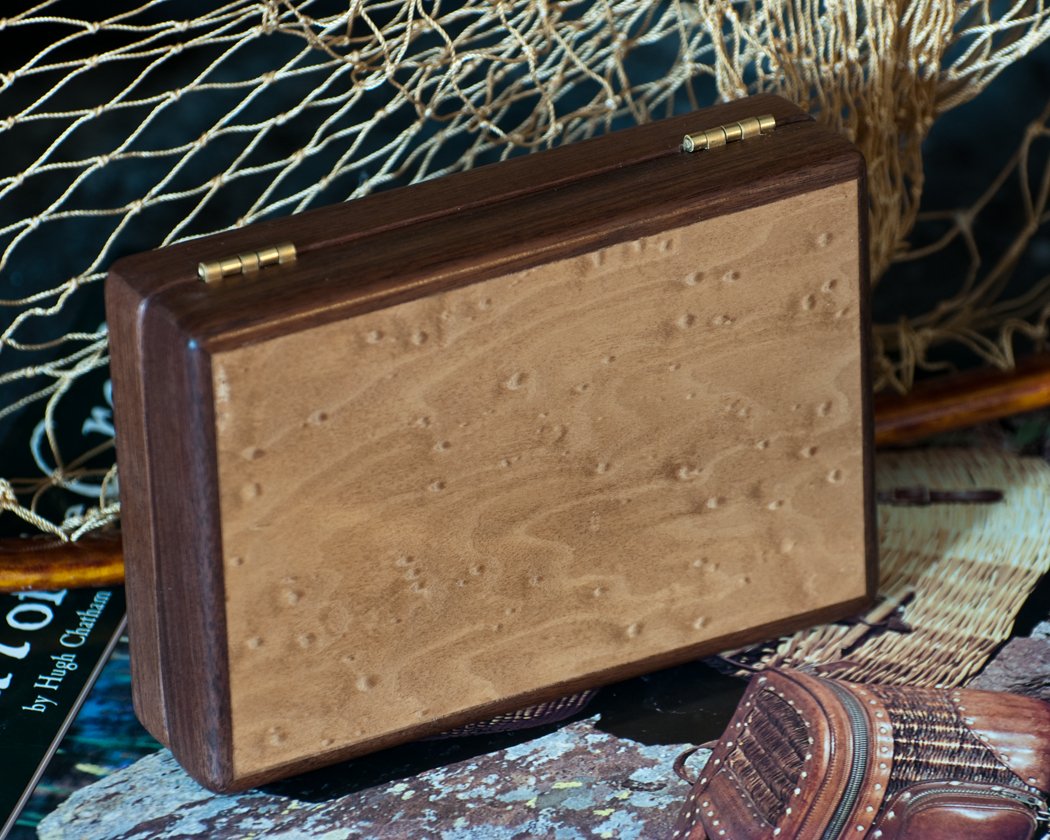 Jay Spencer Fly Box - Birds Eye Maple with Walnut Trim (4x6)