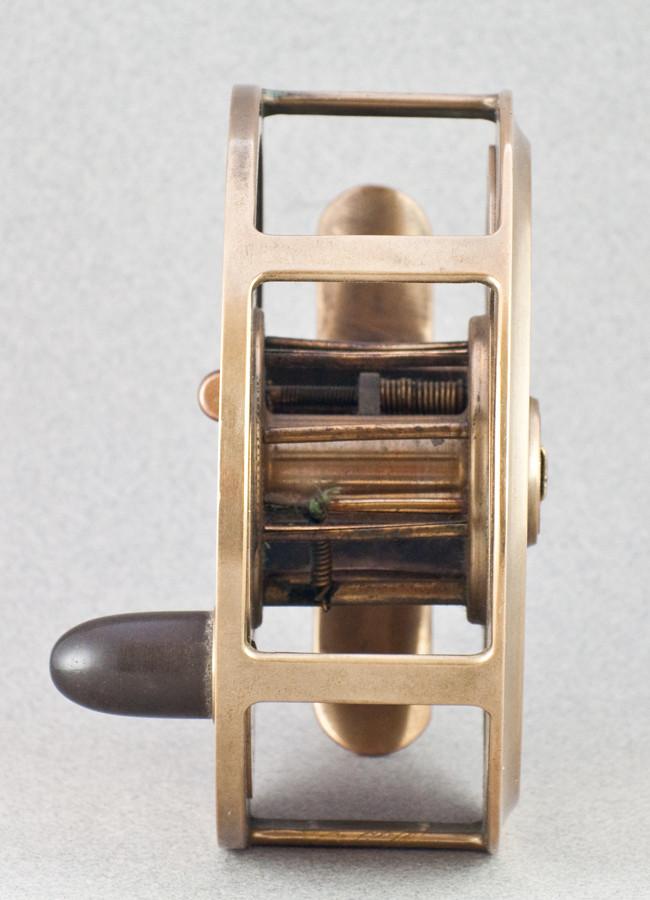 JB Moscrop Patent Manchester Reel 5" with leather case 